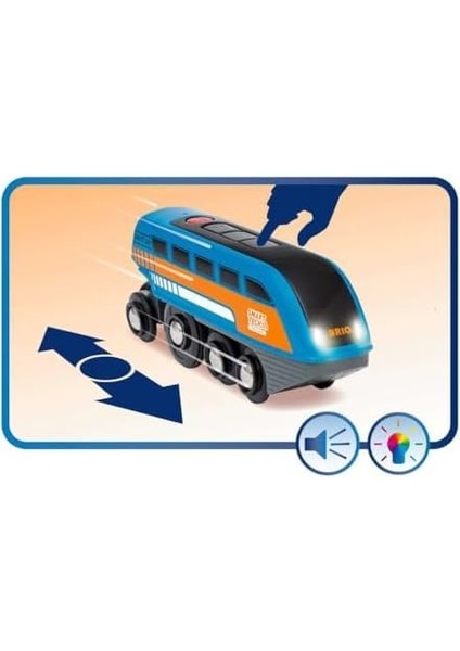 - Dünya Akıllı Teknik Ses - Aksiyon Tüneli Çember Tren Çocuklar Için Set 3 Yıl Altı - Tüm Demiryolu Setleri ve Aksesuarları ile Uyumlu