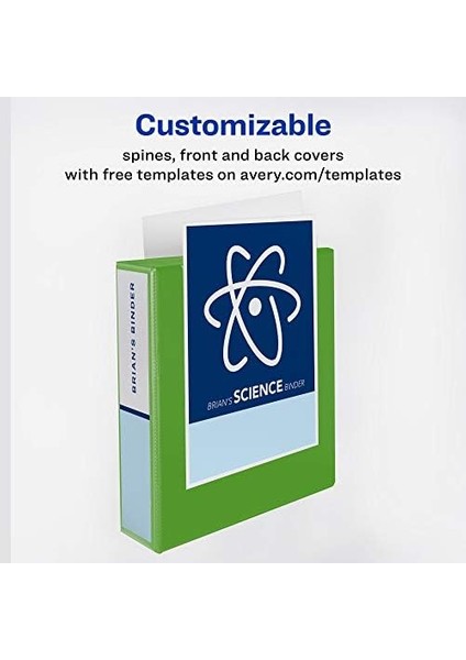 Ağır Hizmet Tipi Görünüm 3 Halka Bağlayıcı, 5 "tek Dokunuşla Ezd Halka, 8.5" x 11" Kağıt Tutar, 1 Chartreuse Bağlayıcı (79815)