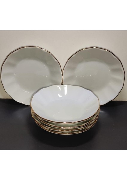 Porselen 12 cm Altın Yaldız 12&apos;li Çay Tabak 86909473921792 fiyatları