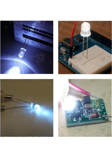 Beyaz Mantar LED Diyot Lamba 50 Li 1 Paket Beyaz 4.8 mm Mini Mantar LED Lamba Deney Bilim Proje Arduino Işığı modelleri