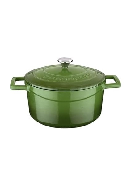 Metal Döküm Yuvarlak Tencere, 20 Cm, Yeşil modelleri