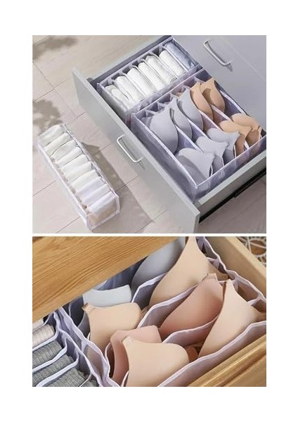 Şeffaf Sütyen Düzenleyici Çekmece Dolap Içi Organizer 8 Bölmeli (36 x 29 x 12 Cm) fiyatları
