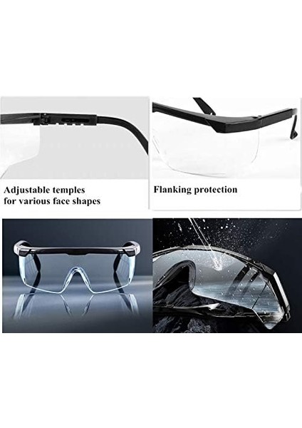 2 Paket S400 Güvenlik Gözlüğü Buğu Önleyici ve Uv Korumalı Koruyucu Şeffaf Gözlükler Güvenlik Koruma Gözlükleri Çocuklar Için Güvenlik Gözlükleri Nerf Silah Savaşları