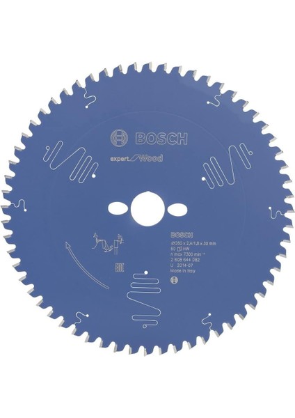 Dairesel Testere Bıçağı Expert Için Ahşap, 260 x 30 x 2,4 Mm, Diş Sayısı 60, 1 Adet, 2608644082 modelleri