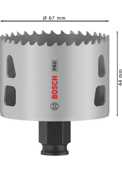 1 x Pro Multi Material Power Plus Hole Testere (Softwood, , Ø 67 Mm, Professional Accessory Rotary Drill/drivers)