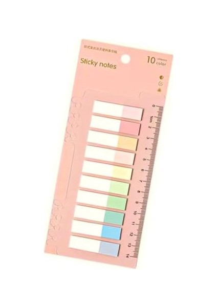 Ezoshop Sticky Notes Şeffaf Renkli Yapışkan Not Kağıtları Defter Yer Imleri Etiket Ayraç 3&apos;lü Set (Vanilya) fiyatları