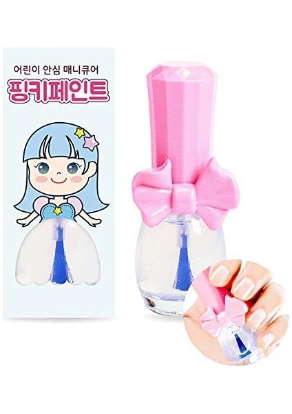 Pinky Cosmetic I&apos;m Pinky Kids Nail Paint Glassy Topcoat Çocuklar Için Soyulabilir Oje