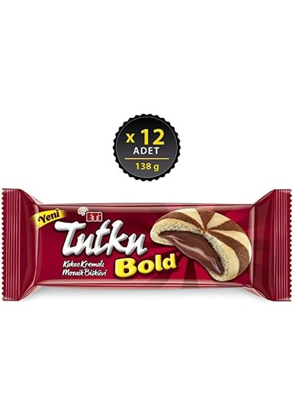Eti Tutku Bold Kakao Kremalı Mozaik Bisküvi 138 G x 12 Adet fiyatları