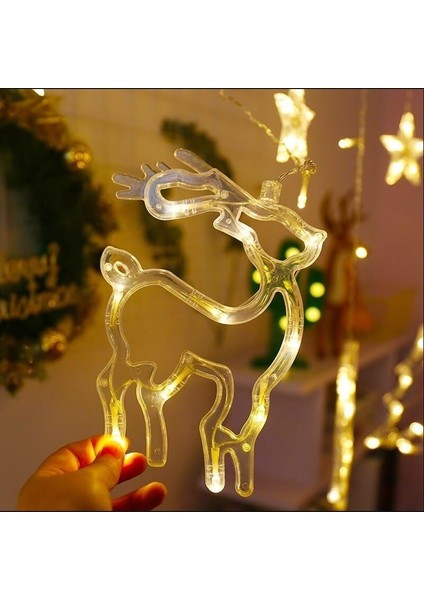 3 Metre LED Işıklı 10&apos;lu Geyik ve Işık Zinciri Dekoratif Fişli Aydınlatma Ev Dekorasyonu Süsleme Salon Oda Merdiven Balkon Için Yılbaşı Eğlence Doğum Günlerine Özel Aydınlatma fiyatları