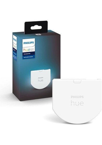 Hue Duvar Şalteri Modülü, Tekli Paket, Hue Lambaların Sürekli Erişilebilmesini Sağlar, Mevcut Duvar Şalterinin Arkasına Kurulum, 1&apos;li Paket