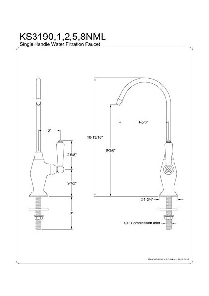 KS3195NML Magellan 1/4 Turn Water Filter , Oil Rubbed Bronze