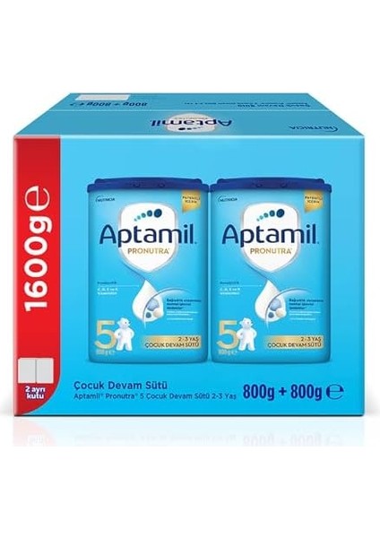Aptamil 5 Prebiyotikli Çocuk Devam Sütü 800 x 2 Adet 1600 gr modelleri