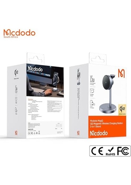 CH-2462 3in1 15W Magq Qi2 Kablosuz Şarj Standı Siyah modelleri