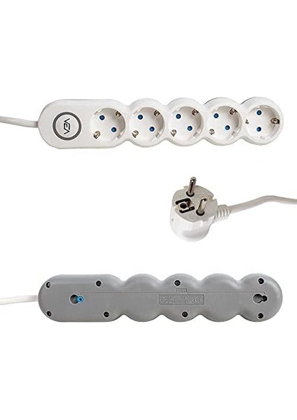 Vea VE-2S5S 5li Kablolu Anahtarlı 2 Metre Grup Priz