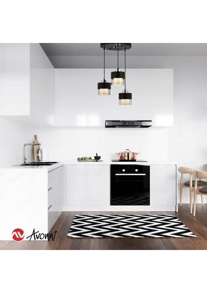 AV-60193-3T-BSY Siyah Boyalı Modern Avize E27 Metal Cam 40CM modelleri