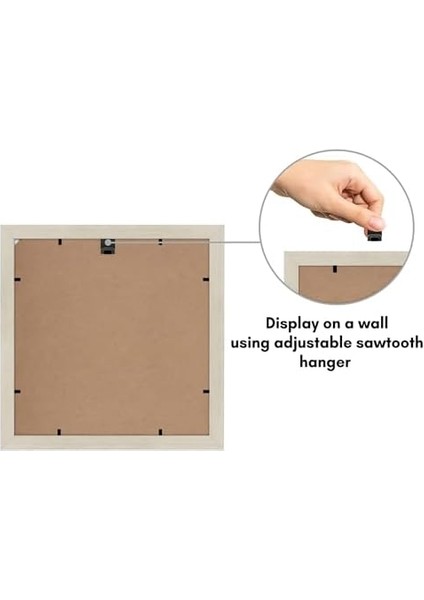 Americanflat 11X11 Resim Çerçevesi Açık Ahşapta - 8x8 Mat ve 11X11 Ekranlar Matsız - Kırılmaz Camlı Kompozit Ahşap - Duvar Için Yatay ve Dikey Biçimler