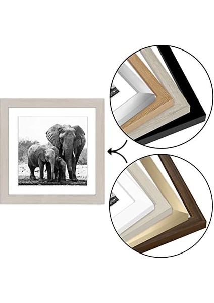 Americanflat 11X11 Resim Çerçevesi Açık Ahşapta - 8x8 Mat ve 11X11 Ekranlar Matsız - Kırılmaz Camlı Kompozit Ahşap - Duvar Için Yatay ve Dikey Biçimler fiyatları
