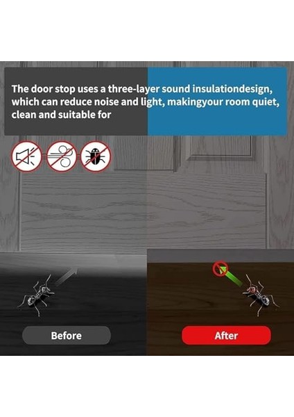 Kapı Alt Contası, 96CM Silikon Kapı Altı Süpürgesi, Ayarlanabilir Kapı Contası, Ses Yalıtımlı Hava Geçirmez Bant, Böcek, Hava ve Toz Girişini Engellemek Için Ideal modelleri