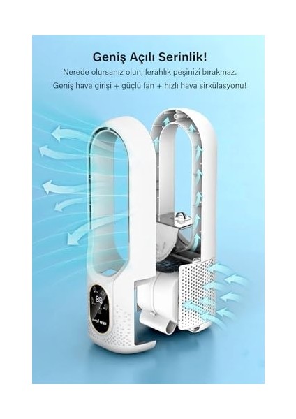 Robo Taşınabilir Kişisel Hava Soğutucu 4 Ü Bir Arada. Hava Soğutucu-Buharlı Nemlendirici-Masa Fanı fiyatları