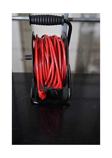 Woods 22849 Metal Ayaklı Kordon Makarası, Siyah, 150-FIT 16/3 Awg Kadar Tutar Woods