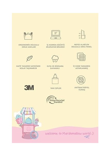 Lemonade Backpack Meshy Pınk Sırt Çantası modelleri