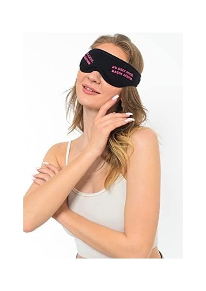 Yıkanabilir Siyah Pamuklu Uyku Maskesi Göz Bandı modelleri