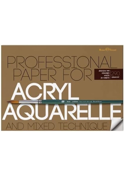 Bruno Visconti Suluboya ve Akrilik Resim Kağıdı, Dosyalı. (Millimeters, 283X204)