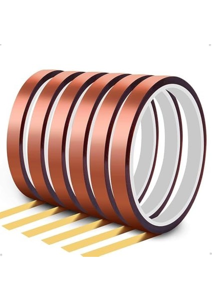 Isı Bandı, 6&apos;lı Paket Yüksek Dayanıklı Bant, 10MMX33M Kalıntı Bırakmayan Yüksek Sıcaklık Bandı, Isı Transferi Elektronik Maskeleme ve Isı Presi Için Dayanıklı Bant Seti fiyatları