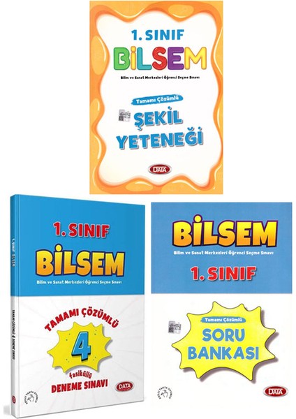 2026 Data 1.sınıf Bilsem Sınavına Hazırlık Soru Deneme ve Şekil Yeteneği Seti