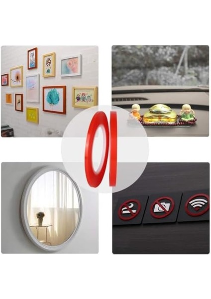 Çift Taraflı Bant, 2 Adet 33 Metre Çift Taraflı Yapışkan Bant, Dayanıklı Yüksek Yapışma Gücüne Sahip Şeffaf Akrilik Bant, Cep Telefonu Dokunmatik Ekran Tamiri Için LCD Ekran Yapıştırıcı