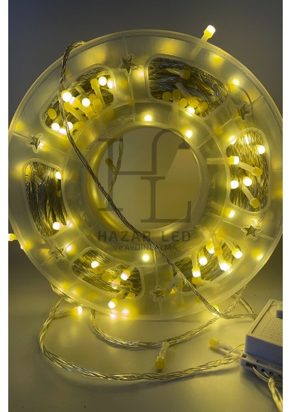 100 Metre 500 Ledli Gün Işığı Ip LED Işık IP20 Iç Mekan Fonksiyonlu Şeffaf Kablolu Dekoratif LED Işık Yılbaşı Süsü modelleri