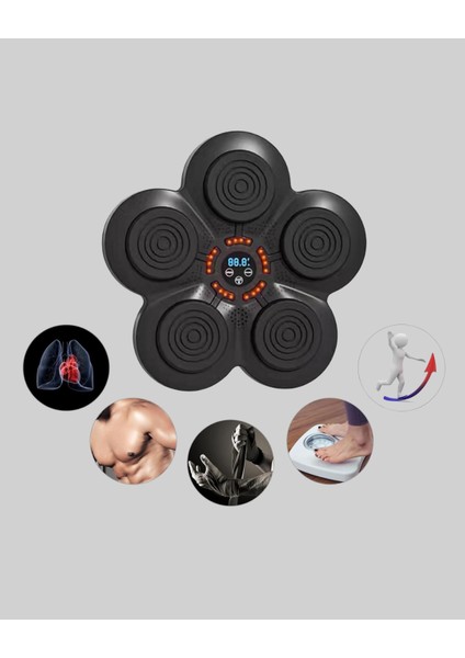 Akıllı Müzikli Boks Makinesi Bluetooth Bağlantılı Işıklı Hedefli Fitness Al - BI001V-4YS6N fırsatları