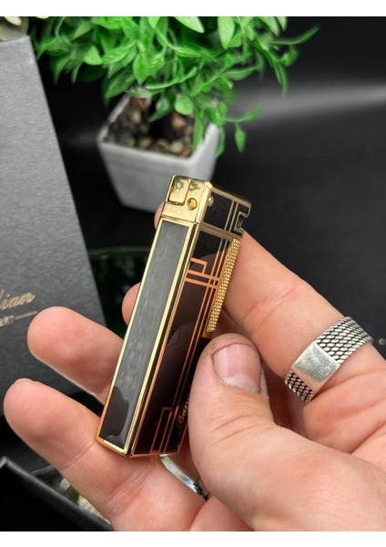 2025 Yan Sürgülü Gaz Çakmak | Taşlama Tekerlekli Torch Alev High-End Gazlı Koleksiyonluk Çakmak fırsatları