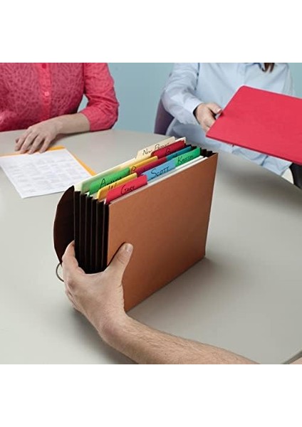 Kapaklı ve Kordon KAPATMALI%100 Geri Dönüşümlü Genişleyen Dosya Cüzdanı, Güçlendirilmiş, 5-1/4" Genişletme, Yasal Boyut, Redrope, Kutu Başına 10 (71199) fiyatları