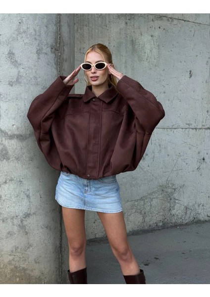 Süet Görünümlü Bomber Ceket modelleri