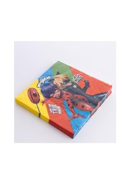 Miraculous Temalı 20 Adet Peçete, 33X33 cm