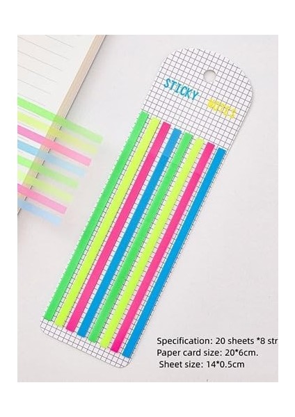 Sticky Notes Şeffaf Renkli Yapışkan Postit Not Kağıdı Etiketi Uzun Şeritler (Renk 6) fiyatları