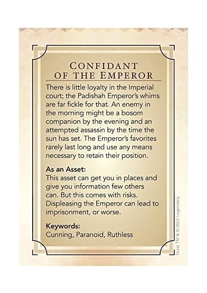 Modiphius Dune: Varlık Kartları - Mimar Genişletme Destesi - Imparatorluk Içinde Dune Adventures In The Imperium, 56 Kart Rpg Genişletme, Aksesuar Paketi, Her Kart Bir Bireysel Varlık Ayrıntısı, Rol Yapma Oyunu modelleri