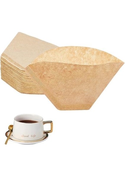 Kahve Filtreleri, 200 Adet 1-4 Fincan Beyazlatılmamış Doğal Kağıt Konik Kahve Filtresi, Küçük Boy Kahve Filtresi, Pour Over Kahve Dripper ve Kahve Makineleri Için (Ahşap Rengi)
