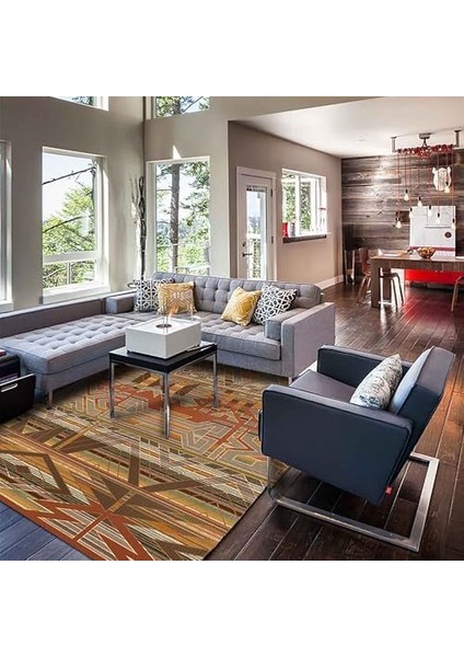 Dizayn Croce Desenli Pamuk Tabanlı Yıkanabilen Kaydırmaz Antibakteriyel Salon Halısı 80X150 fiyatları