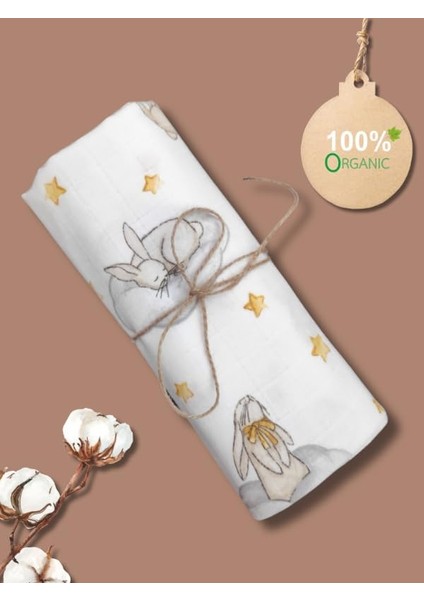 Çok Amaçlı Müslin Örtü & BATTANIYE,%100 Pamuk, 70X100 cm