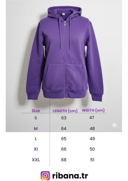 Unısex 3 Iplik Pamuklu Şardonlu Içi Polarlı Regular Fit Rahat Kalıp Kapşonlu Fermuarlı Kalın Hırka fırsatları