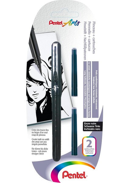 XGFKP-FP10 Arts Brush Cep Tipi Fırça Kalem, Siyah fiyatları