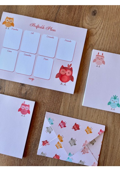 Planlayıcı Set Desenli 50 Yp. + Zarf