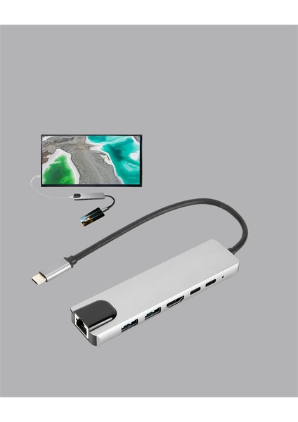 Usb‑c Çoklu Bağlantı Merkezi – 5 Gbps 100‑240 V Sağlam Eloksal Tasarım - BI001V-4YVH41 indirimleri