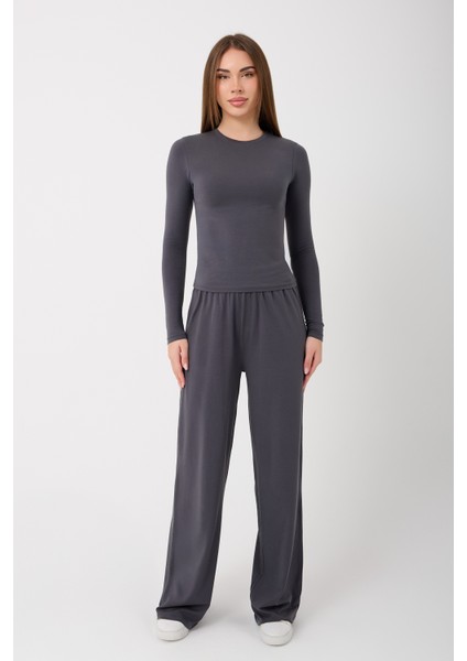 Ultra Soft Penye Modal Yuvarlak Yaka Bluz modelleri