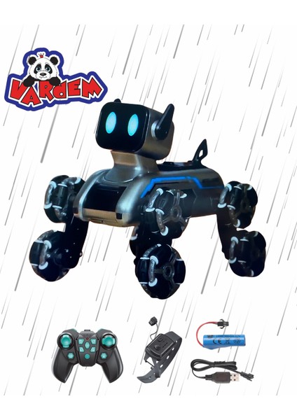 Bilekten Kontrol ve Uzaktan Kumandalı 8 Teker 2.4g Şarjlı Köpek Araba
