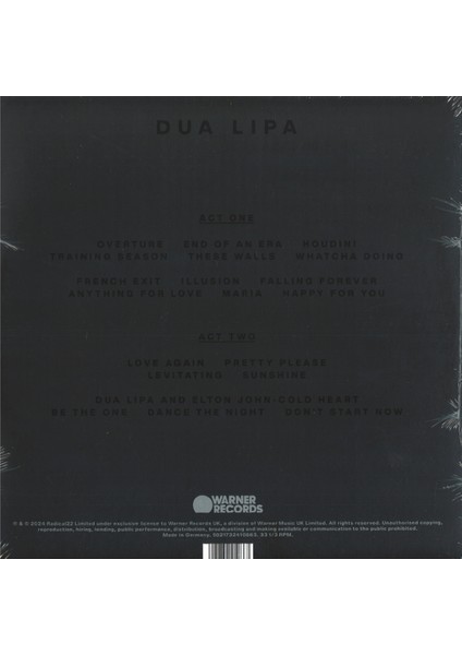 Dua Lipa / Live From Royal Albert Hall (2lp)(Plak) fiyatları