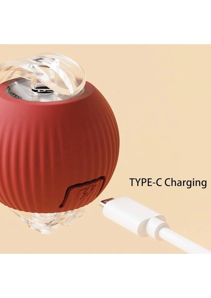 Otomatik Hareketli ve LED Işıklı Top - Tavşan Kulaklı Kedi Oyuncağı