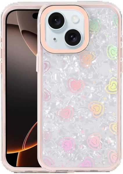 Apple iPhone 15 Lumi Desenli Kapak - PEMBE-(5796) - BI001V-4YGG01